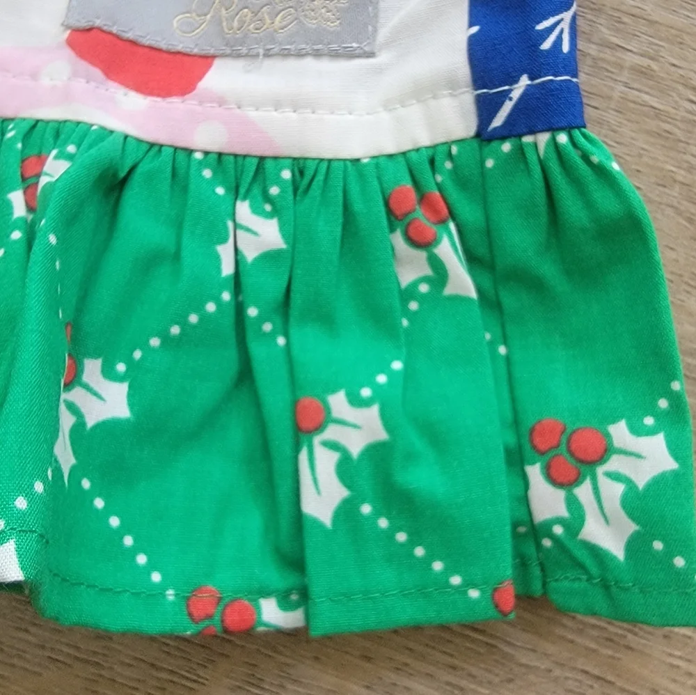 NEW Eleanor Rose Size 5-6 Rhonda Puff Sleeve Girls' Top Deck The Halls Ornament